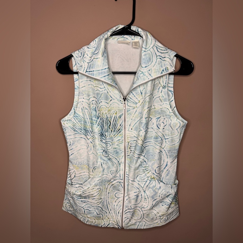 Zenergy by Chicos Sleeveless Floral Vest Size 00